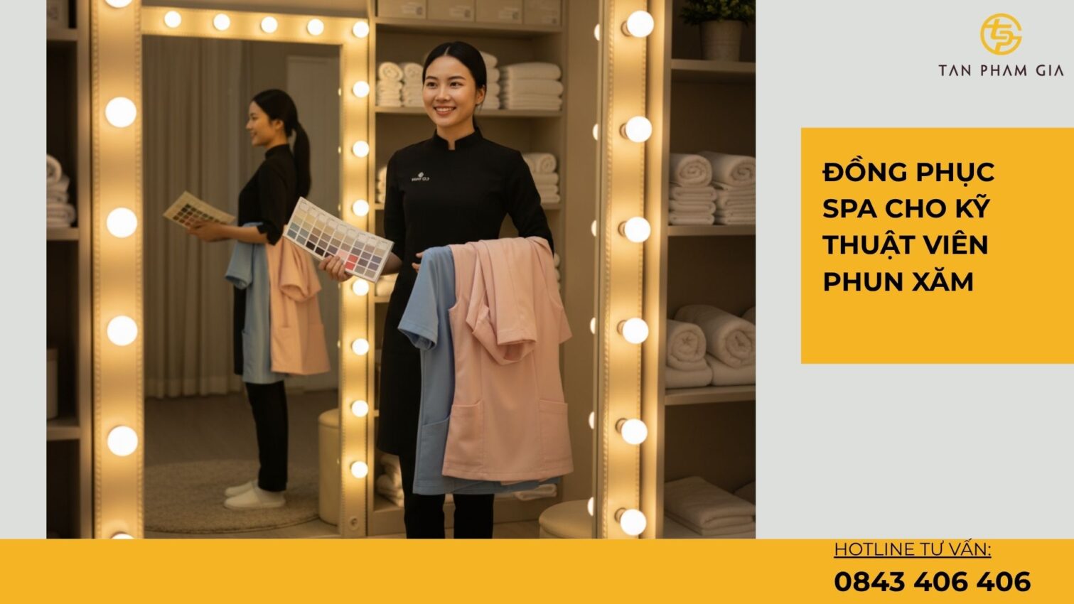 Đồng phục spa cho kỹ thuật viên phun xăm