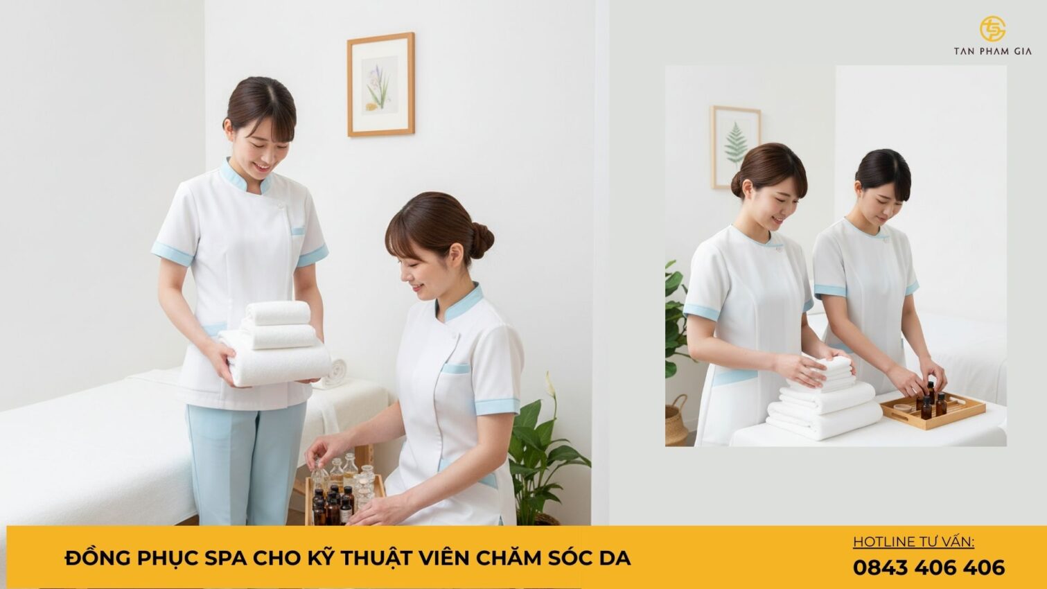 Đồng phục spa cho kỹ thuật viên chăm sóc da