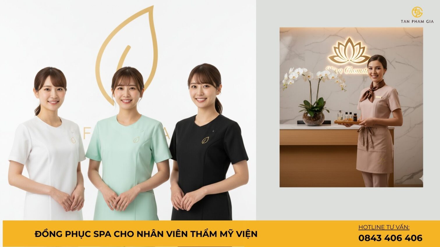 Đồng phục spa cho nhân viên thẩm mỹ viện