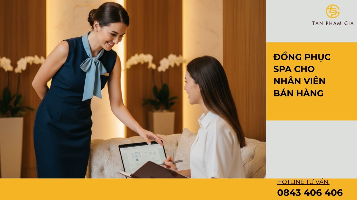 Đồng phục spa cho nhân viên bán hàng