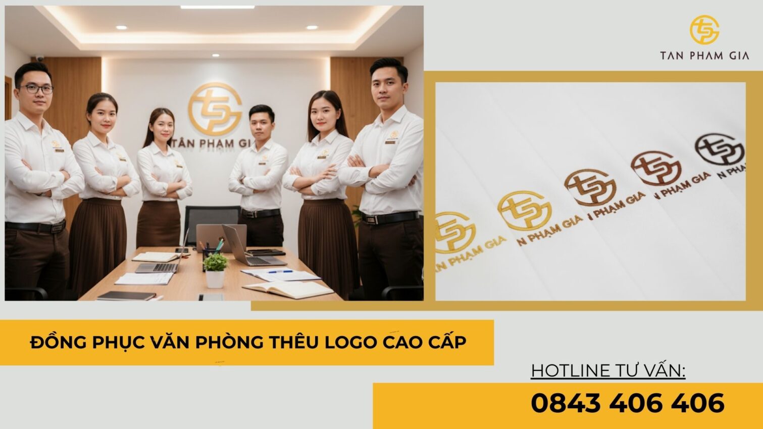 Đồng phục văn phòng thêu logo cao cấp