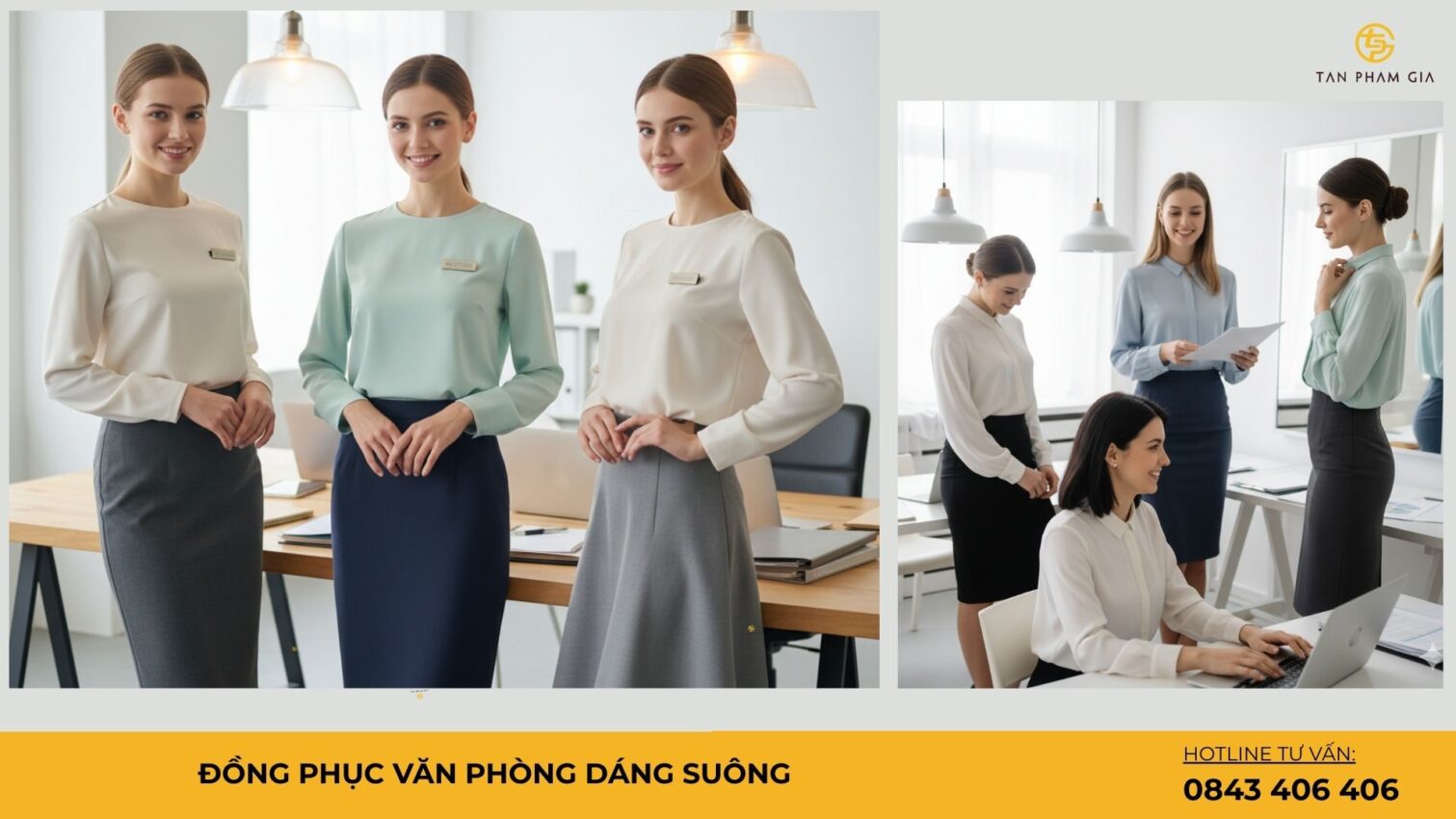 Đồng phục văn phòng dáng suông