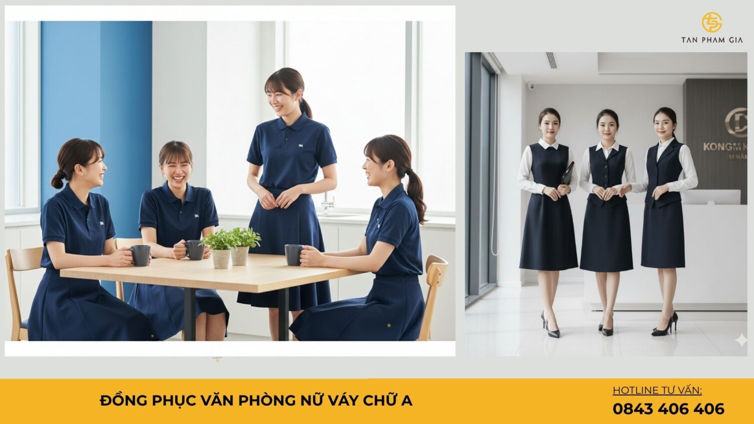 Đồng phục văn phòng nữ váy chữ A