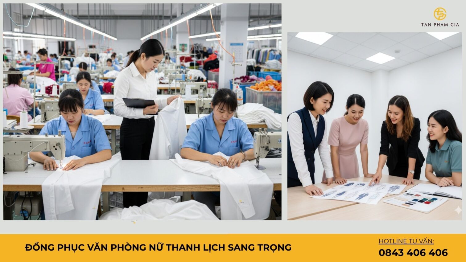 Đồng phục văn phòng nữ thanh lịch sang trọng