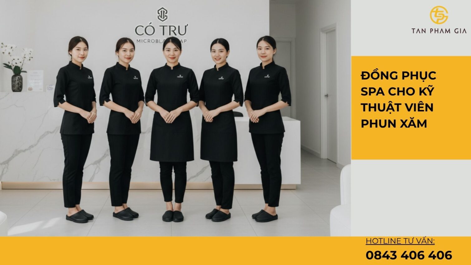 Đồng phục spa cho kỹ thuật viên phun xăm