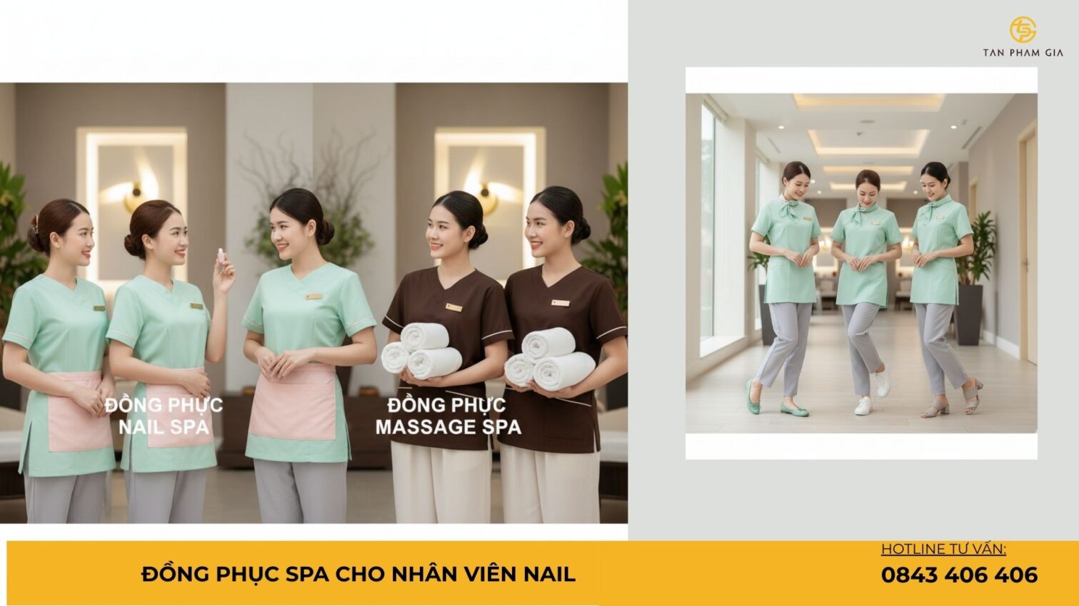 Đồng phục spa cho nhân viên nail