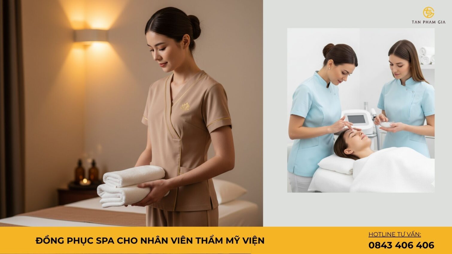 Đồng phục spa cho nhân viên thẩm mỹ viện