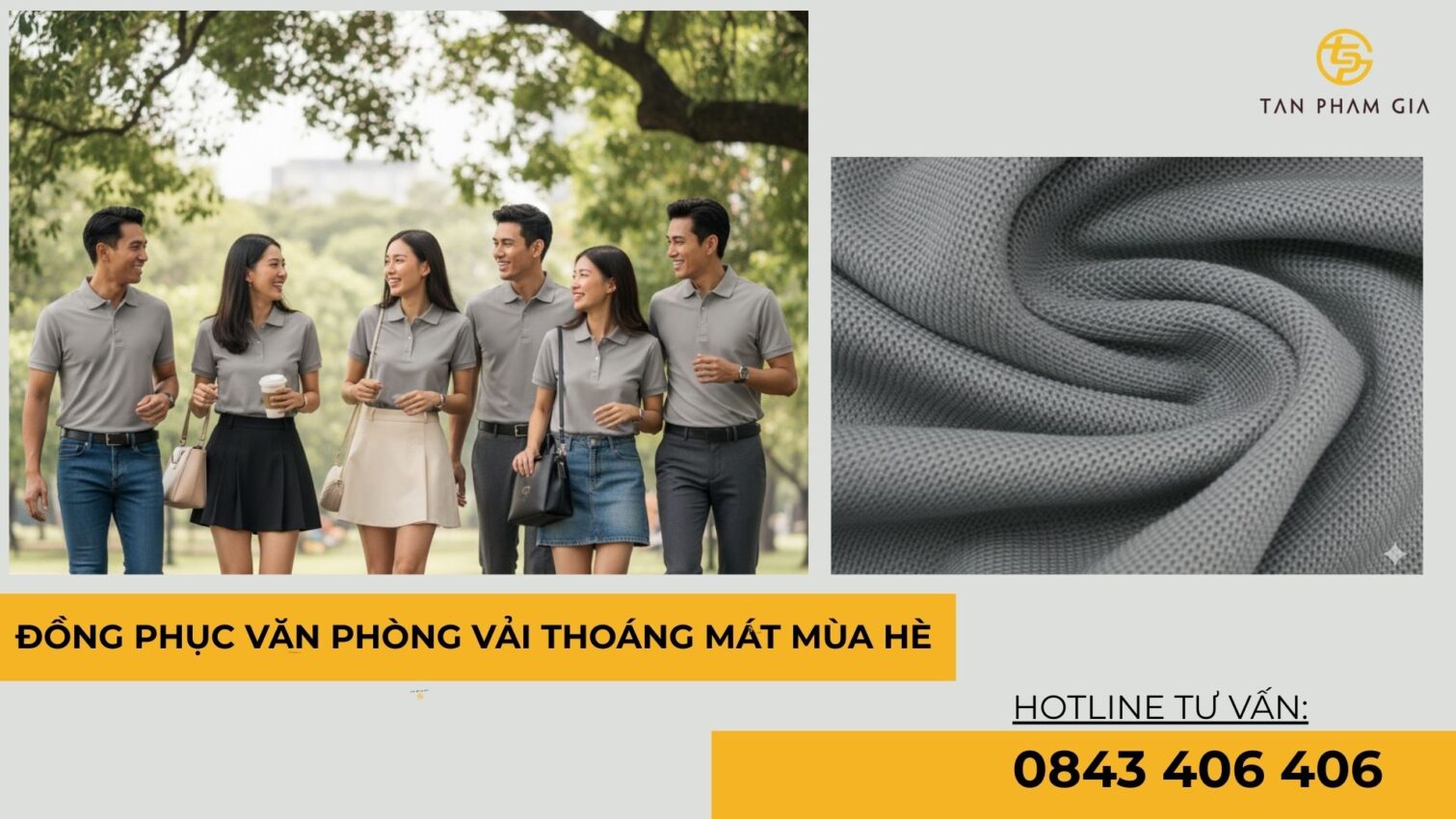 Đồng phục văn phòng vải thoáng mát mùa hè