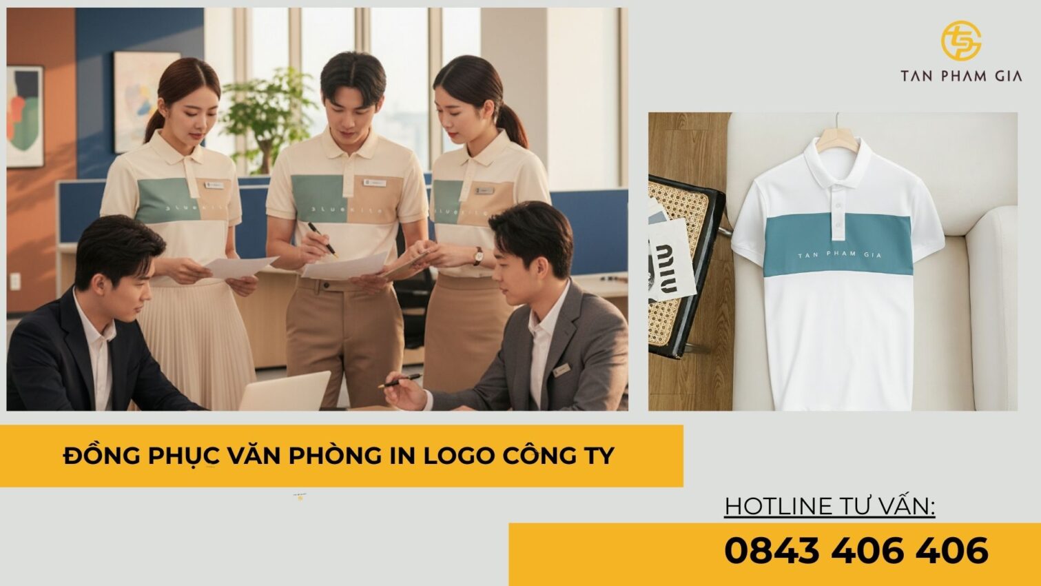 Đồng phục văn phòng in logo công ty
