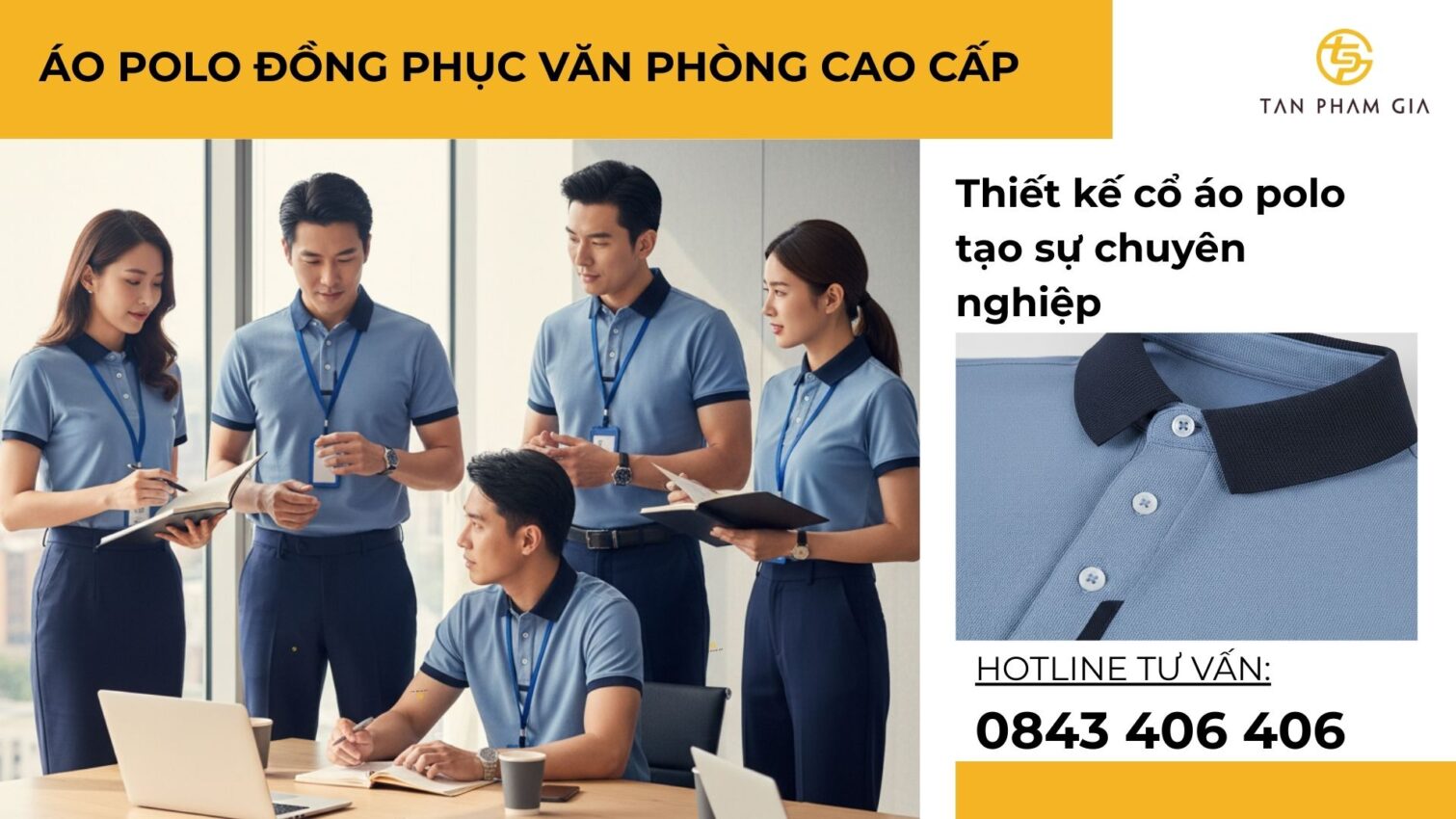 Áo polo đồng phục văn phòng cao cấp