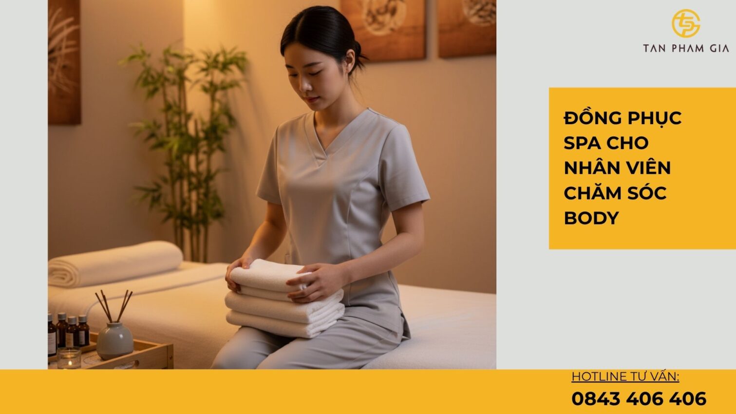 Đồng phục spa cho nhân viên chăm sóc body