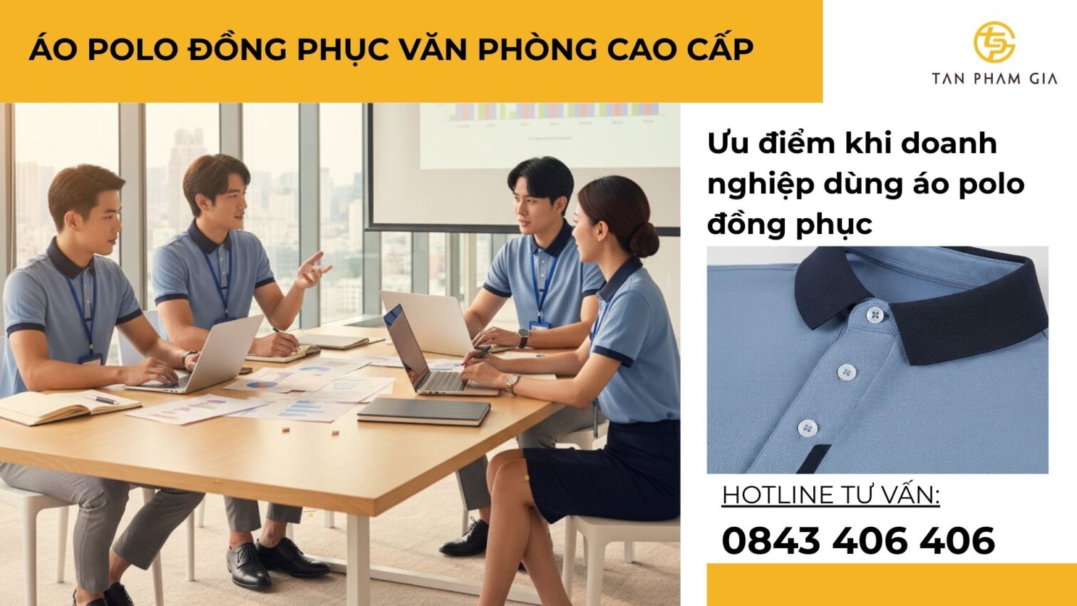 Áo polo đồng phục văn phòng cao cấp