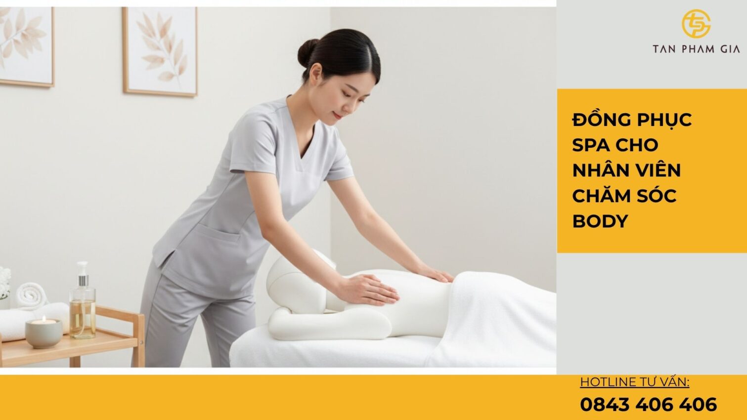 Đồng phục spa cho nhân viên chăm sóc body