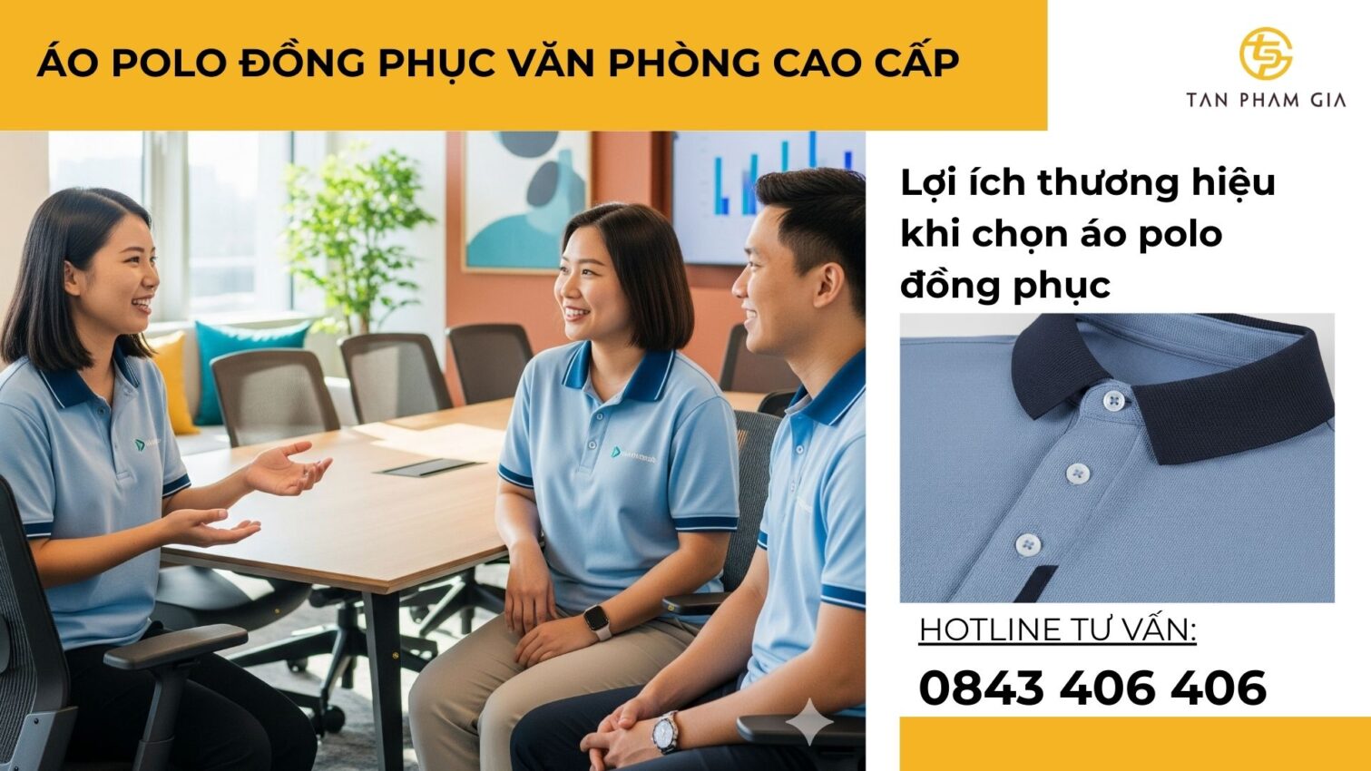 Áo polo đồng phục văn phòng cao cấp