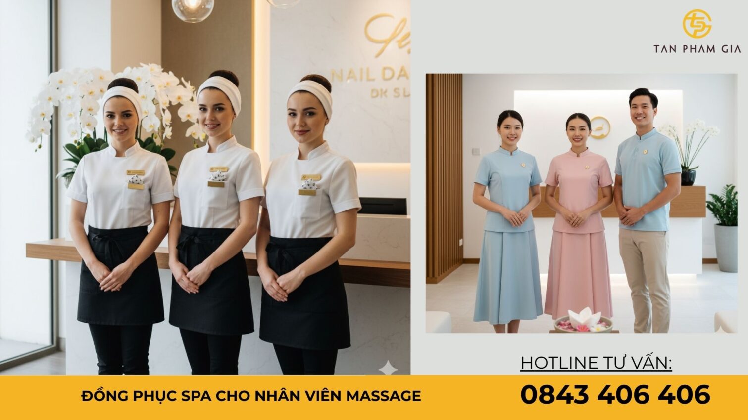 Đồng phục spa cho nhân viên massage