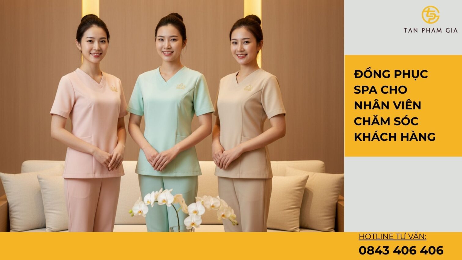 Đồng phục spa cho nhân viên chăm sóc khách hàng