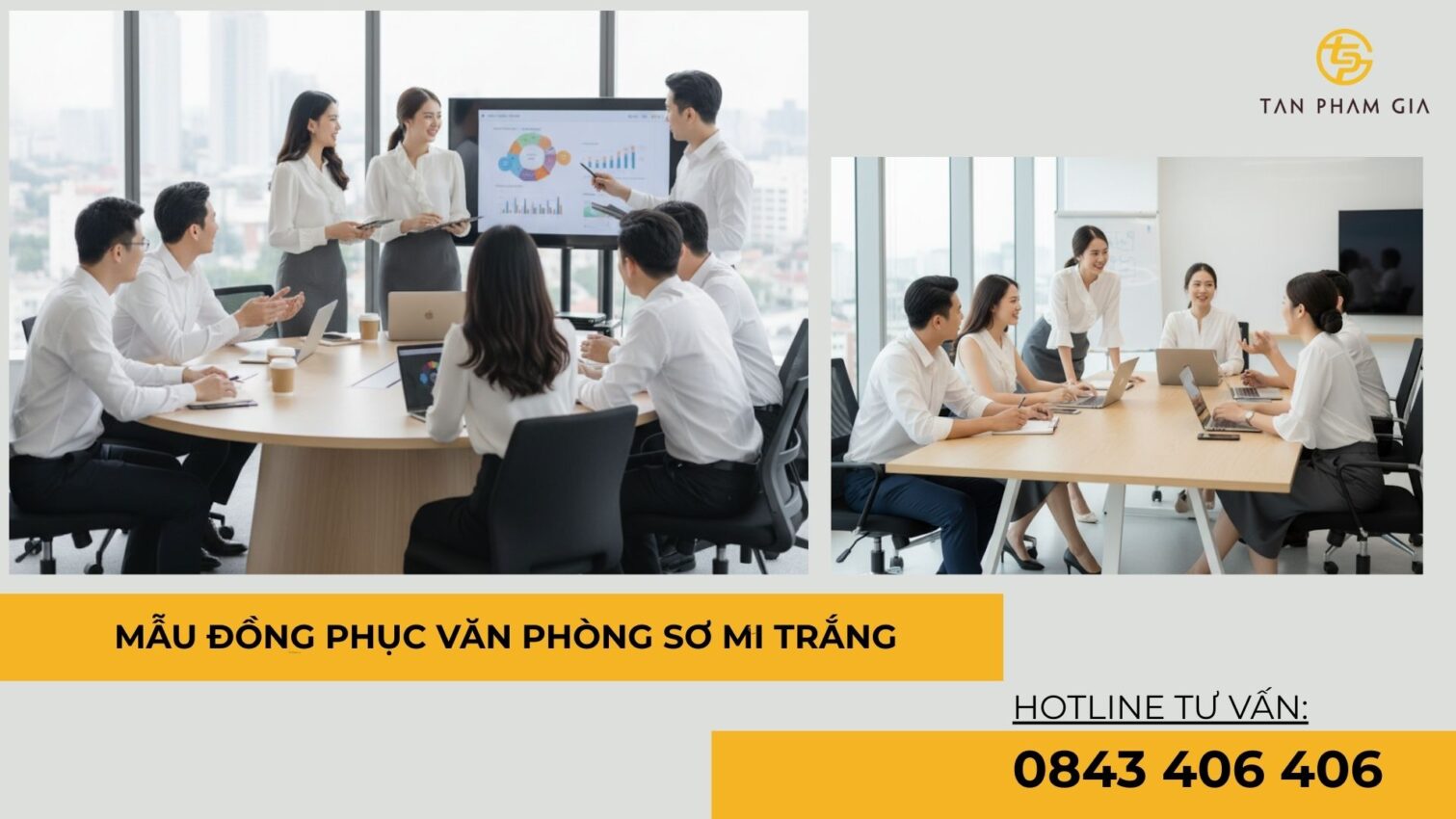 Mẫu đồng phục văn phòng sơ mi trắng