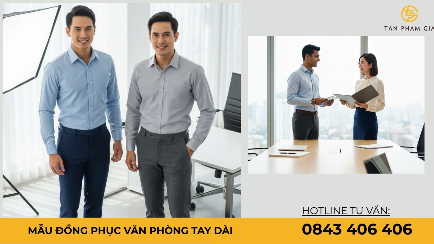 Mẫu đồng phục văn phòng tay dài
