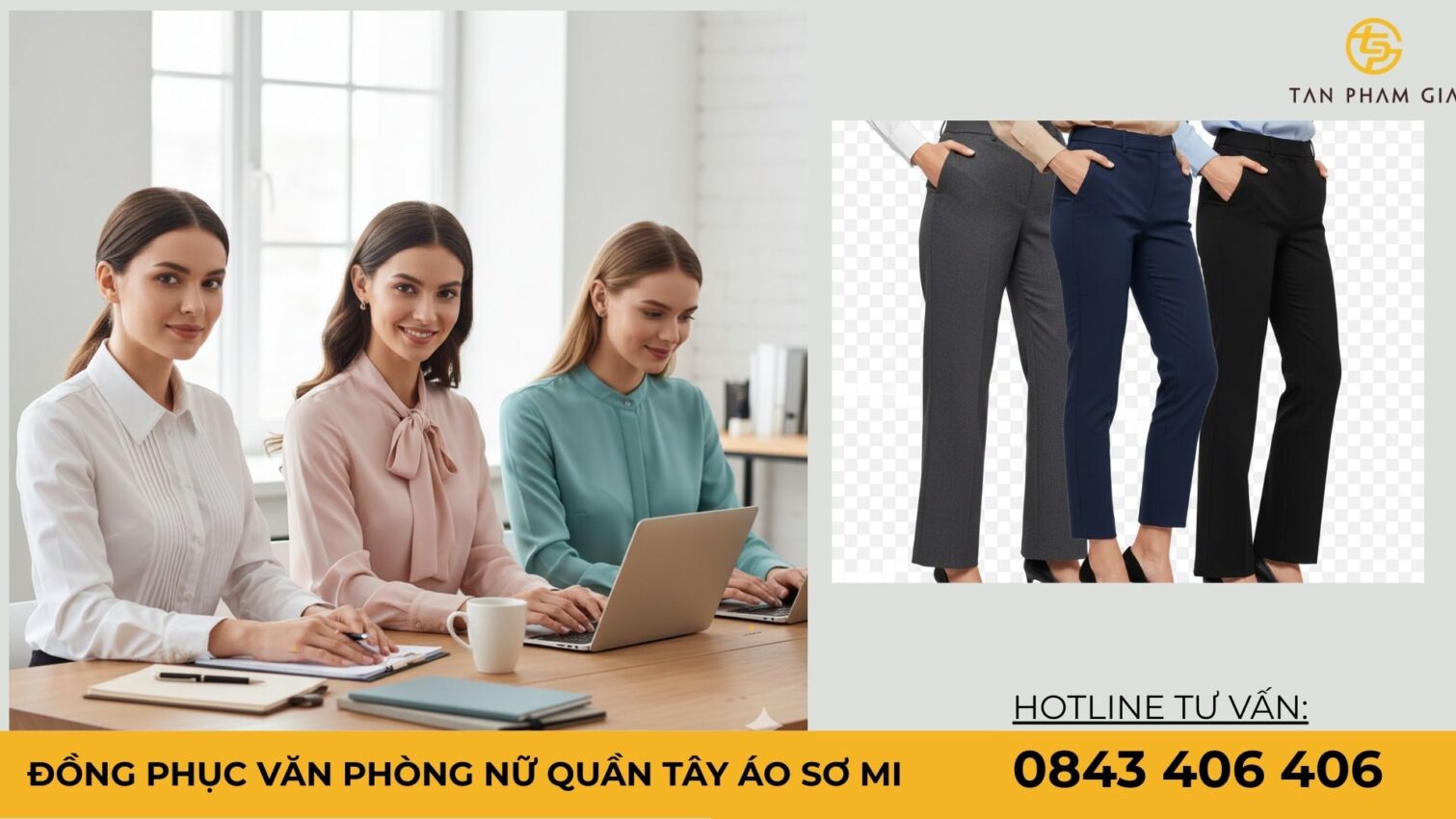 Đồng phục văn phòng nữ quần tây áo sơ mi