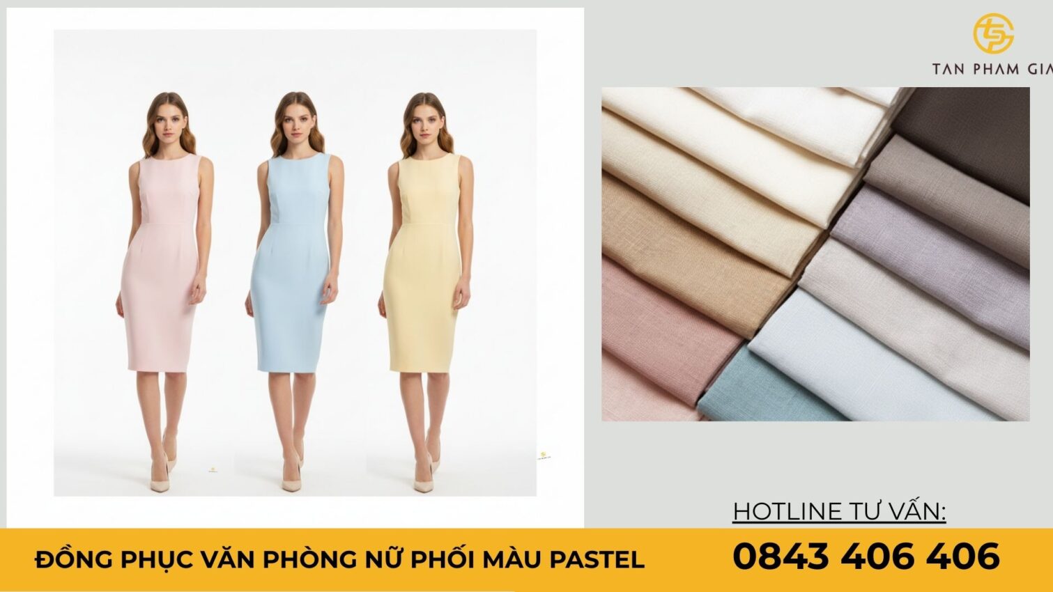 Đồng phục văn phòng nữ phối màu pastel