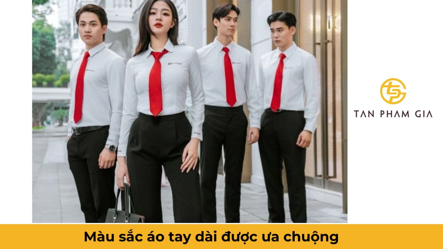 Mẫu áo đồng phục văn phòng công sở tay dài