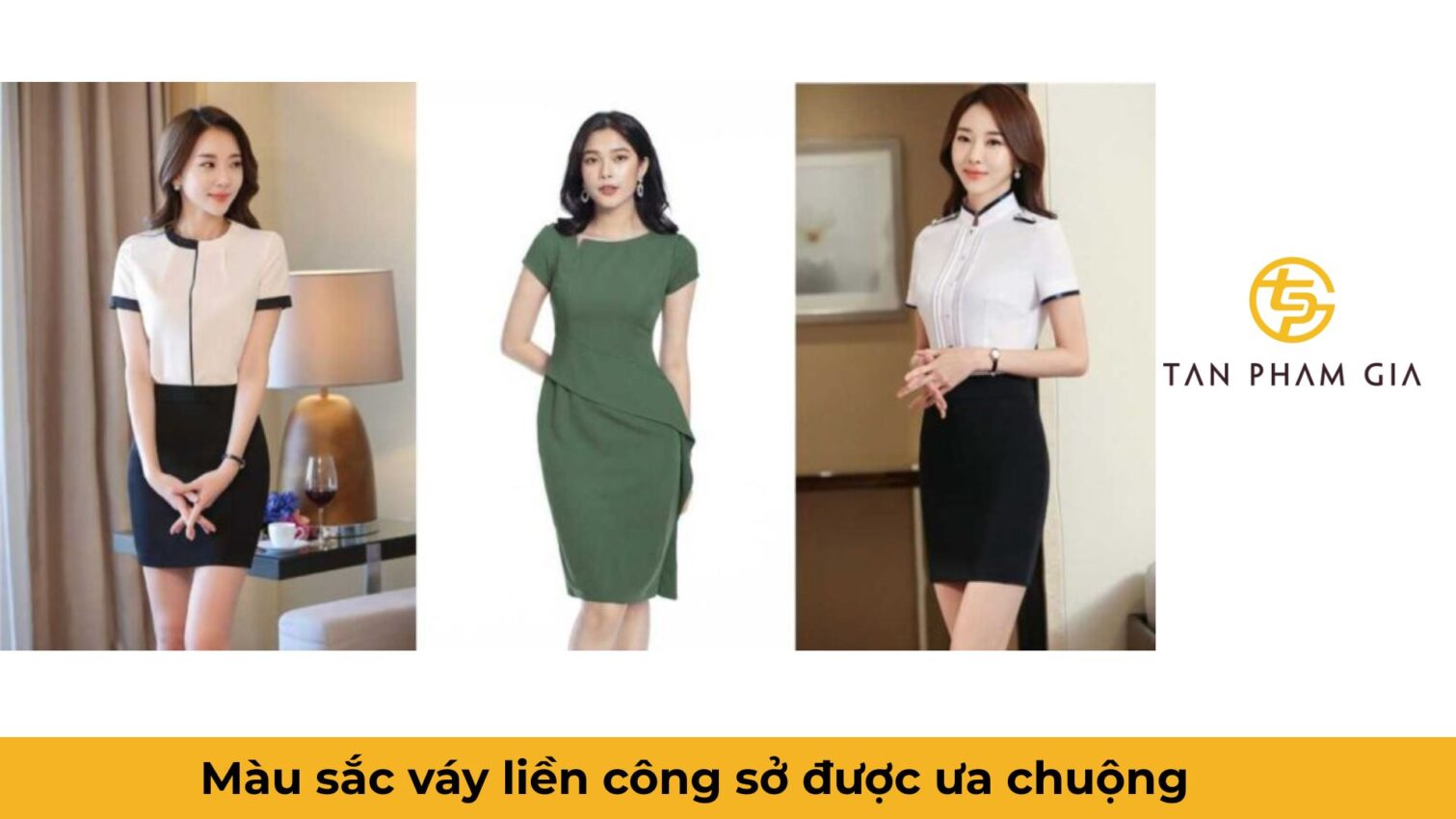 Mẫu áo đồng phục văn phòng công sở váy liền