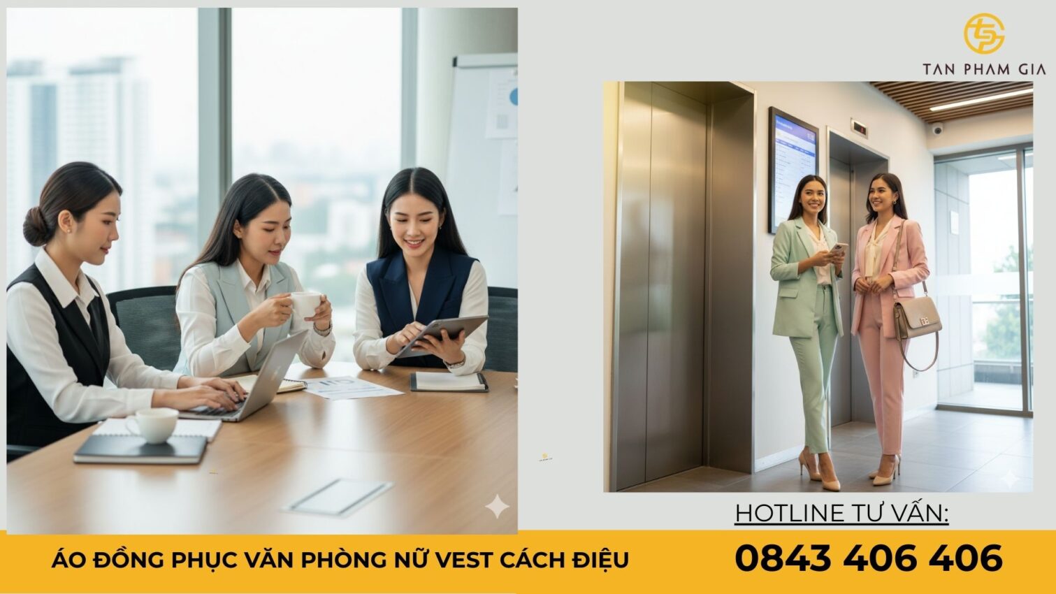 Áo đồng phục văn phòng nữ vest cách điệu