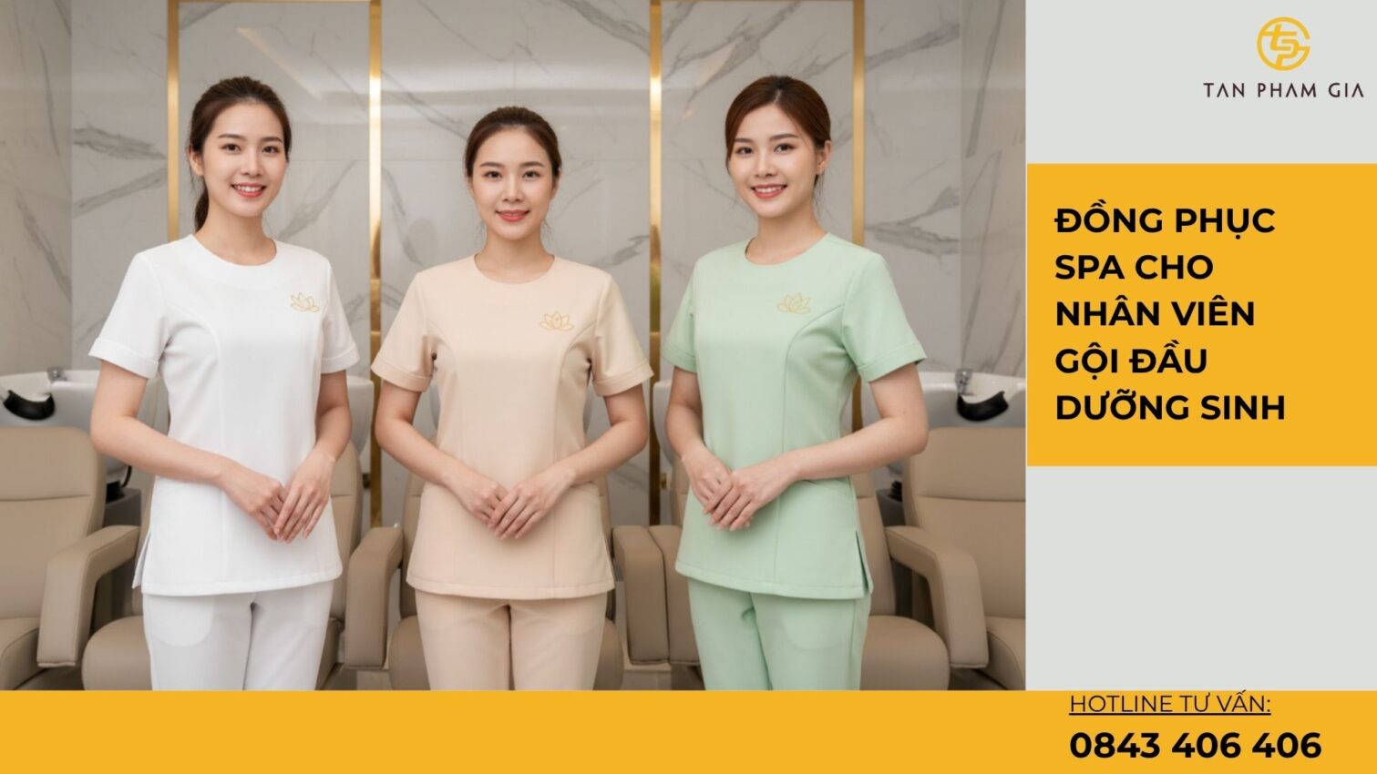 Đồng phục spa cho nhân viên gội đầu dưỡng sinh