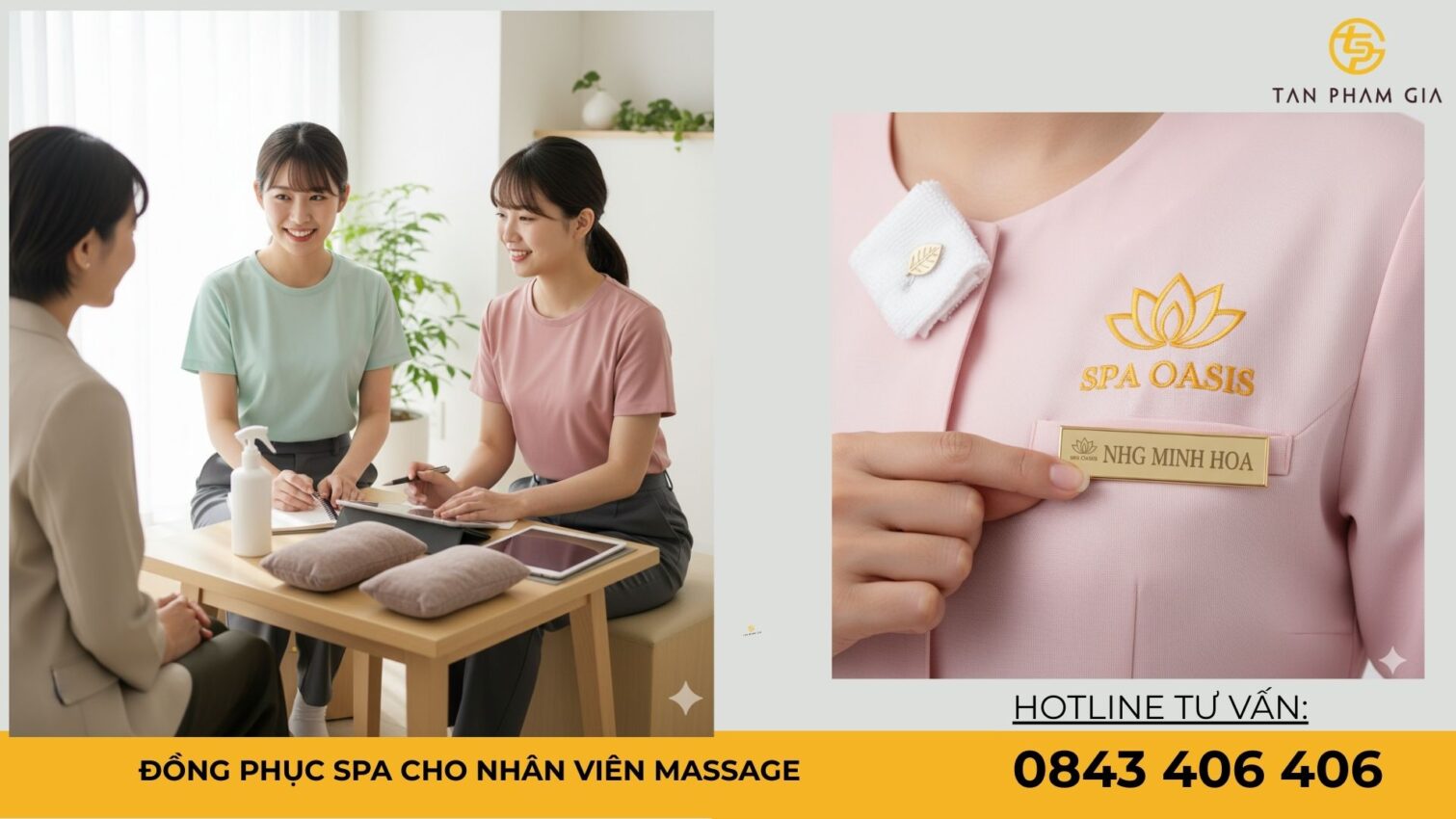 Đồng phục spa cho nhân viên massage