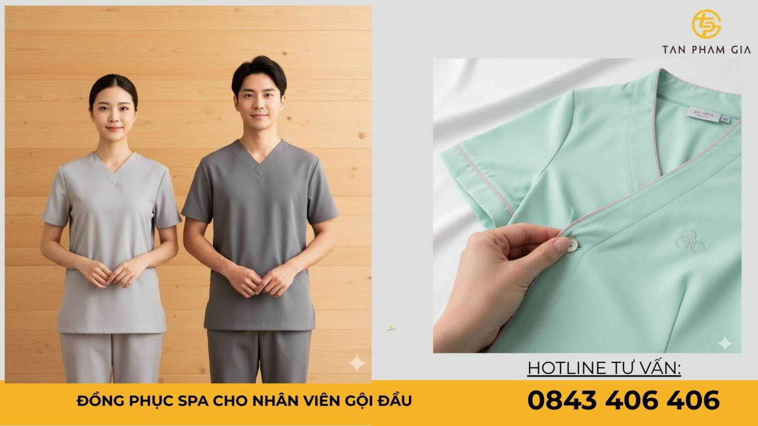 Đồng phục spa cho nhân viên gội đầu