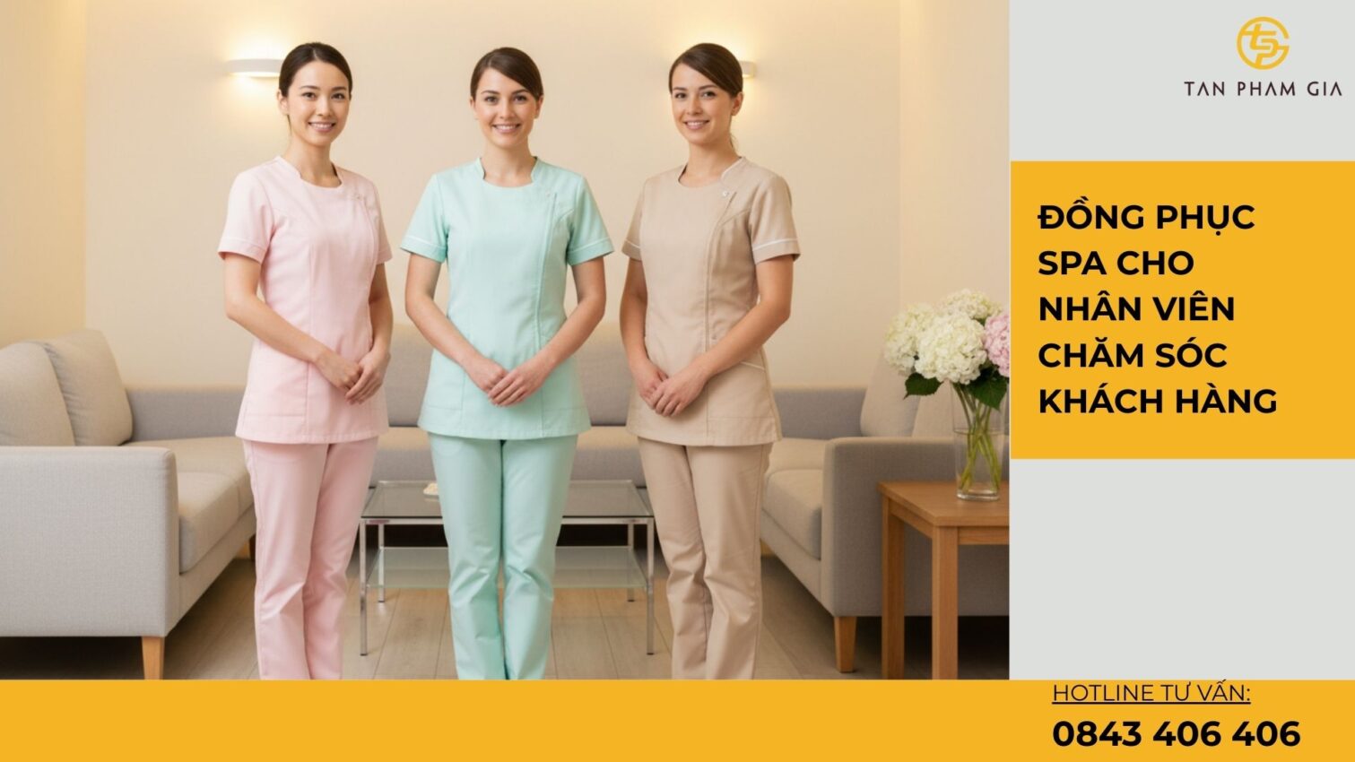 Đồng phục spa cho nhân viên chăm sóc khách hàng