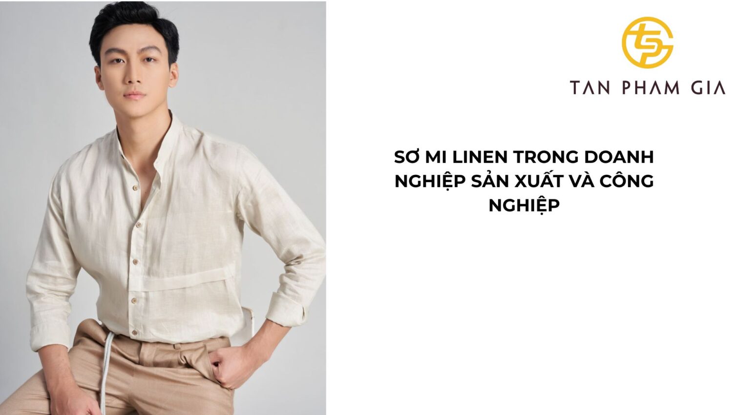 Áo đồng phục văn phòng nam sơ mi linen