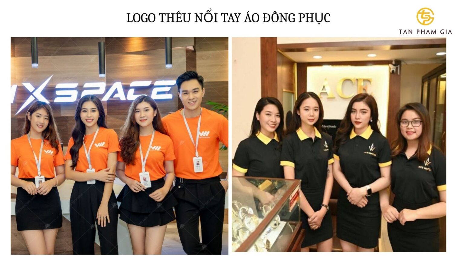 Mẫu áo thun đồng phục thêu nổi