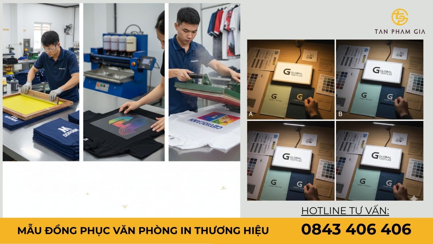 mẫu đồng phục văn phòng in thương hiệu