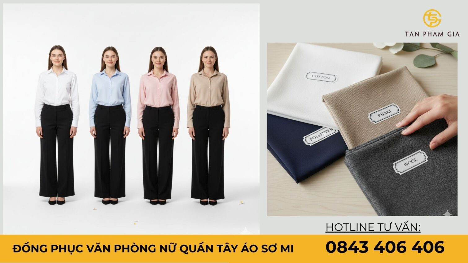 Đồng phục văn phòng nữ quần tây áo sơ mi