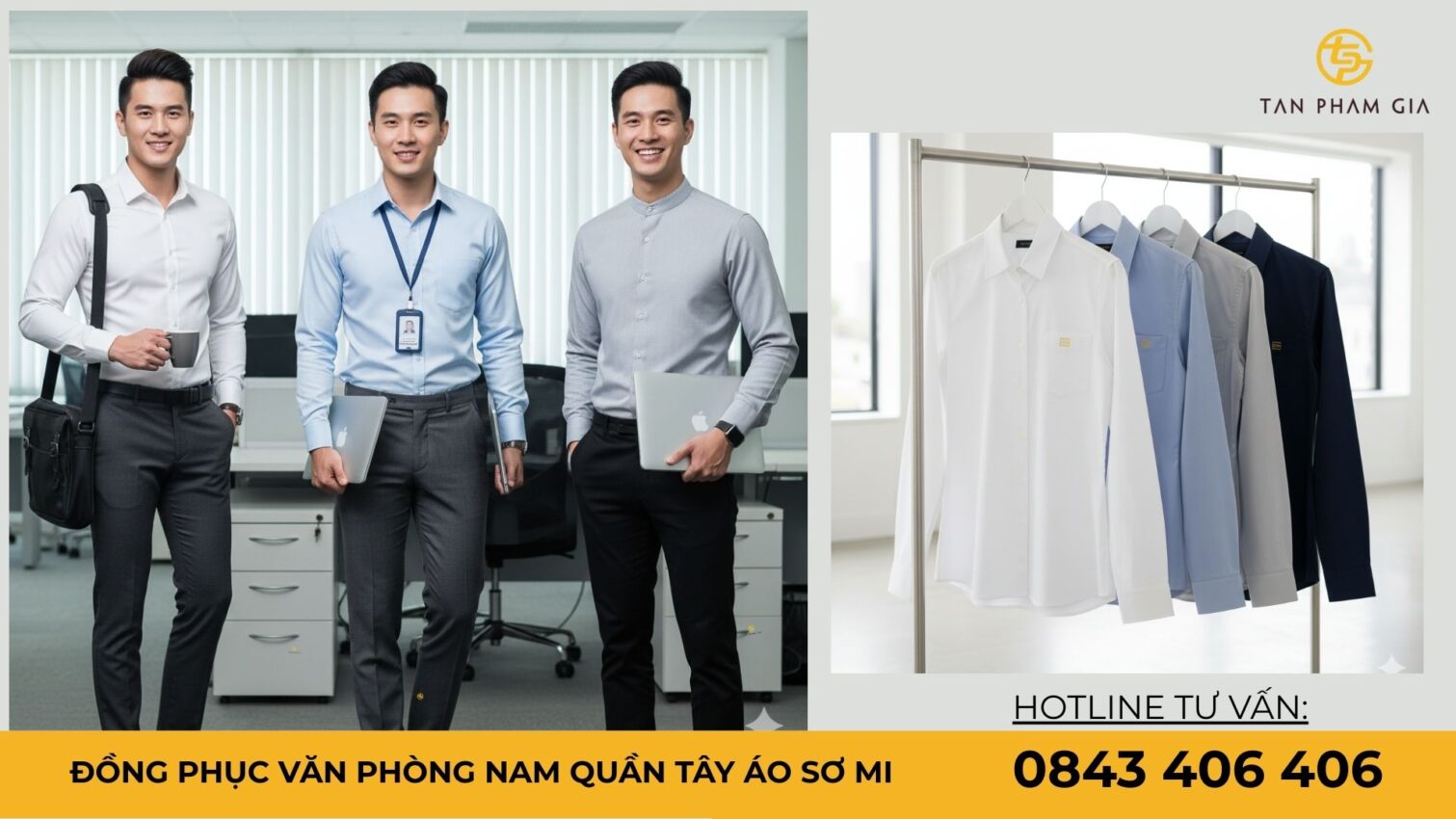 Đồng phục văn phòng nam quần tây áo sơ mi