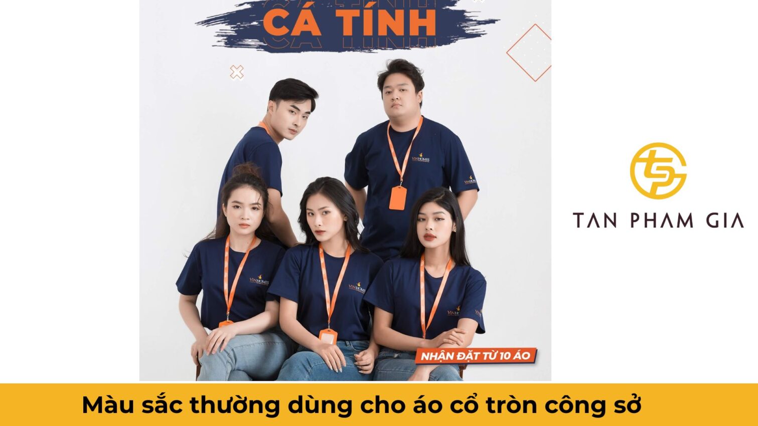 Mẫu áo đồng phục văn phòng công sở cổ tròn