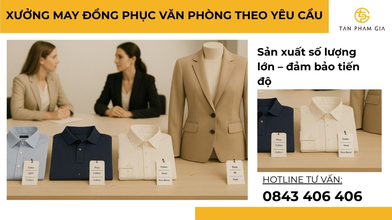 Xưởng May Đồng Phục Văn Phòng Theo Yêu Cầu
