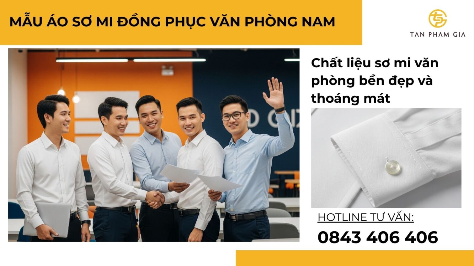 Mẫu Áo Sơ Mi Đồng Phục Văn Phòng Nam
