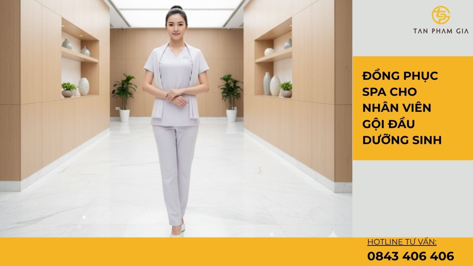 Đồng phục spa cho nhân viên gội đầu dưỡng sinh