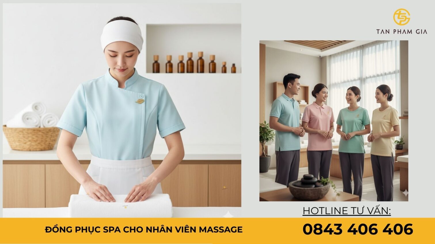 Đồng phục spa cho nhân viên massage