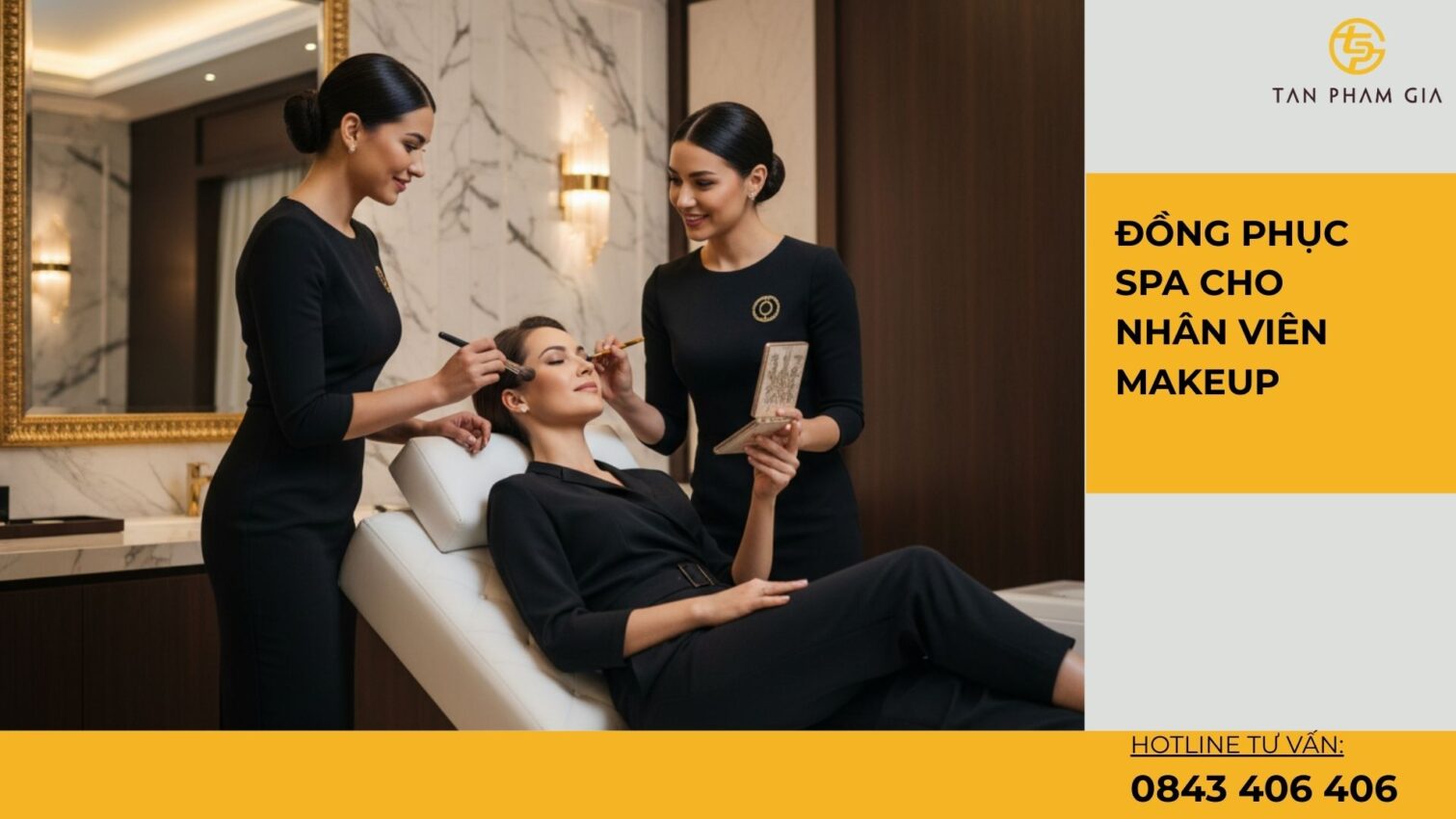 Đồng phục spa cho nhân viên makeup