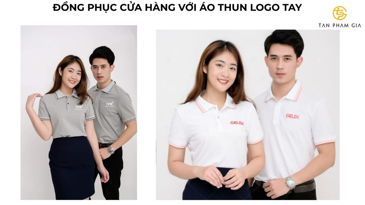 Mẫu áo thun đồng phục in logo tay áo