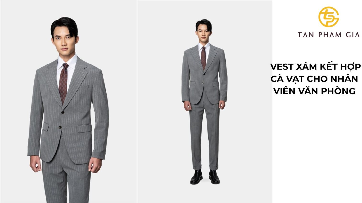 Áo đồng phục văn phòng nam vest xám