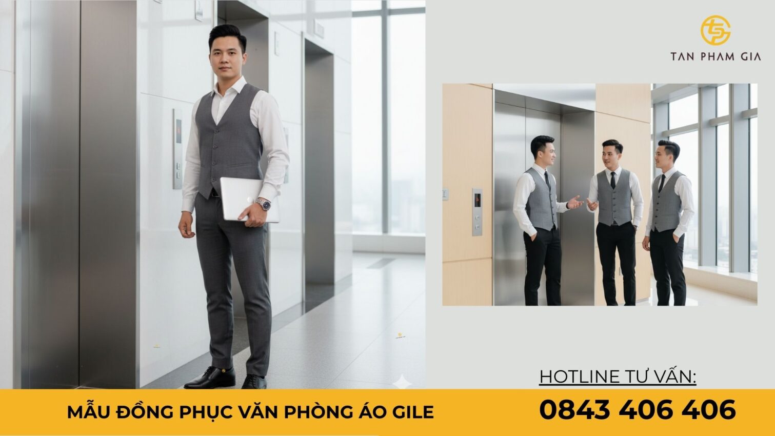 Mẫu đồng phục văn phòng áo gile