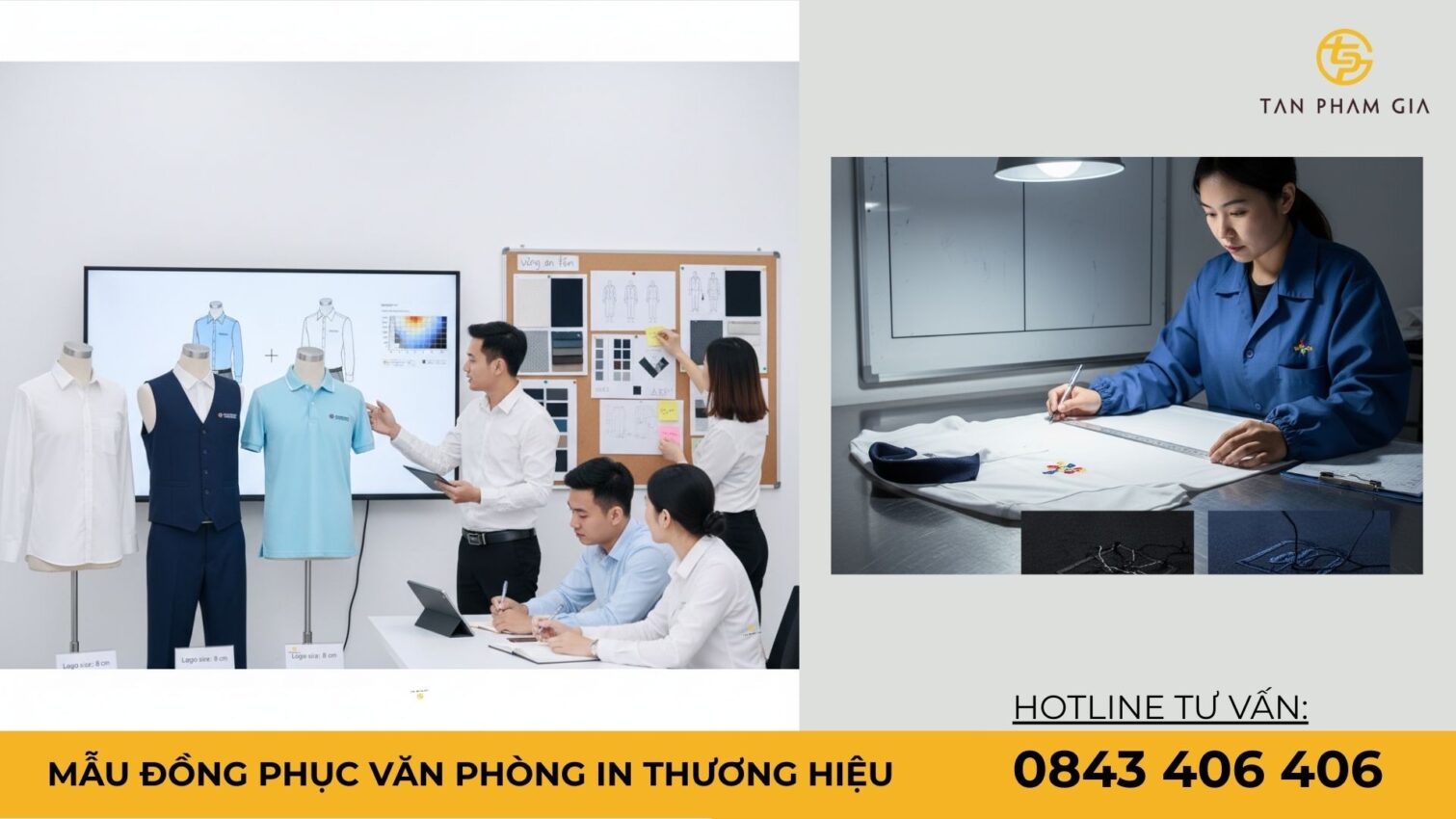 mẫu đồng phục văn phòng in thương hiệu
