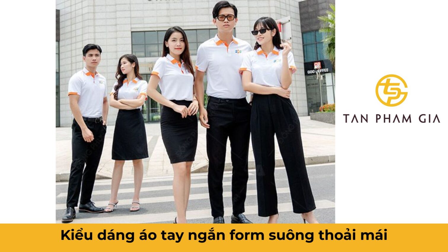 Mẫu áo đồng phục văn phòng công sở tay ngắn