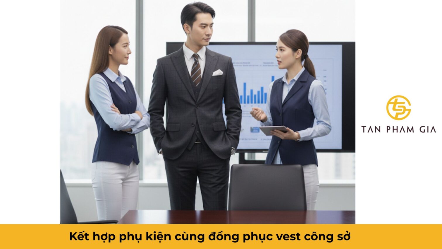 Mẫu áo đồng phục văn phòng công sở áo vest