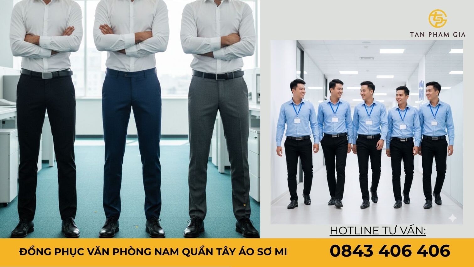 Đồng phục văn phòng nam quần tây áo sơ mi