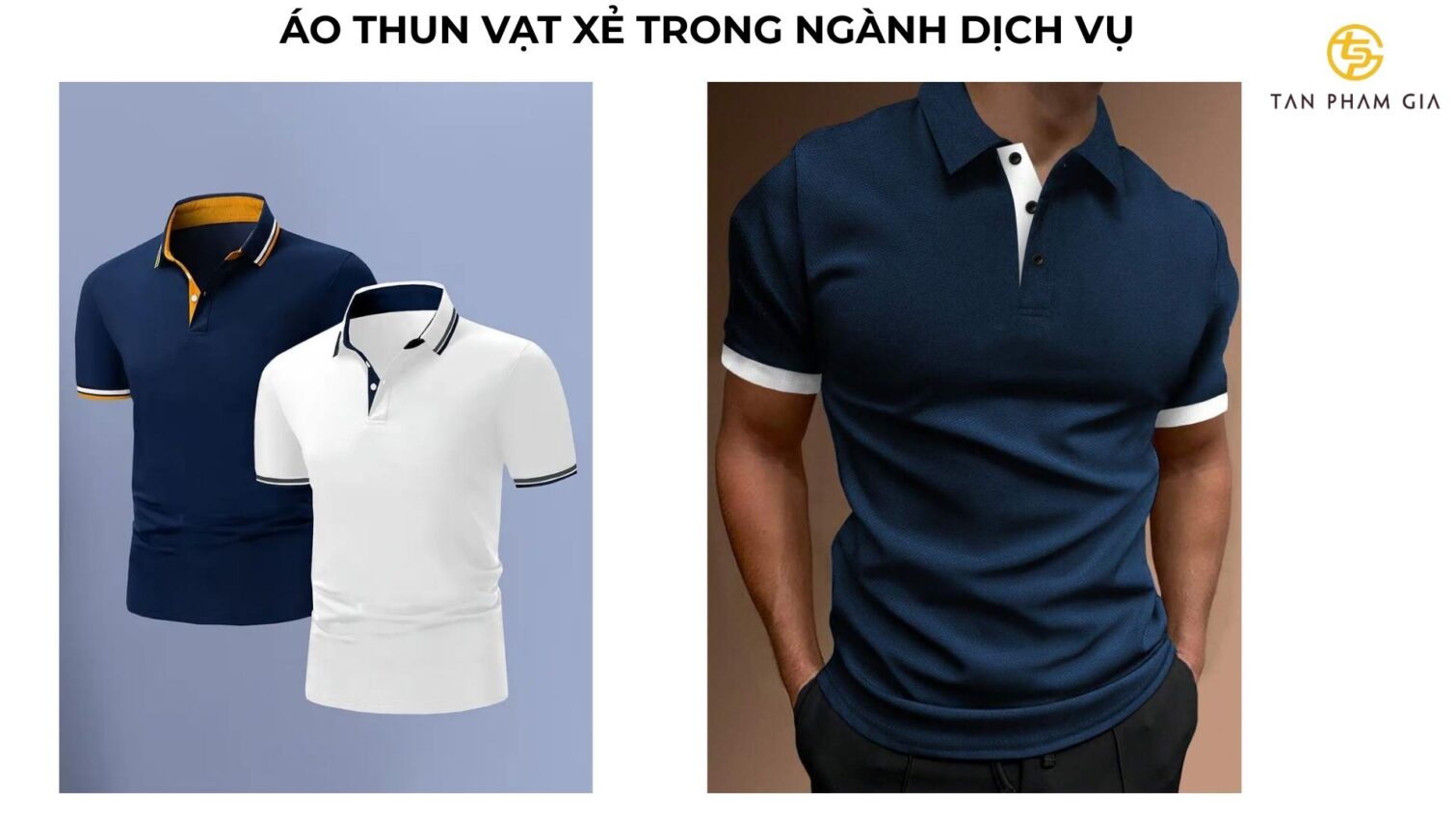 Mẫu áo thun đồng phục vạt xẻ